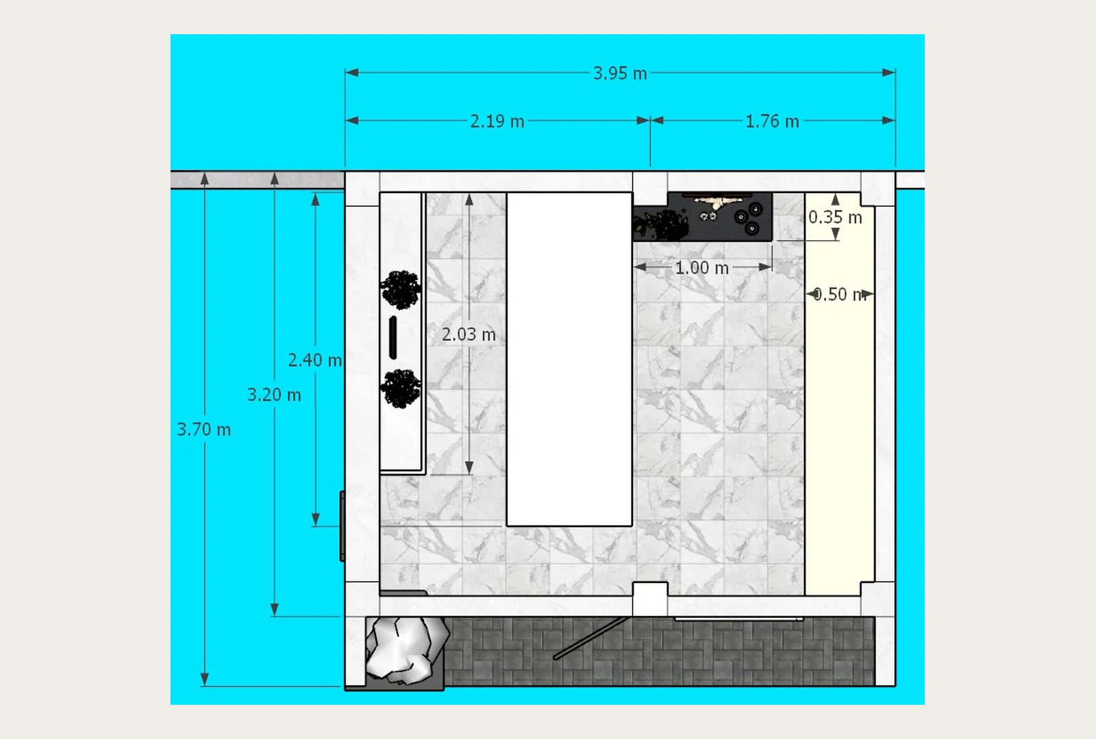 Architectural material and floor plan study